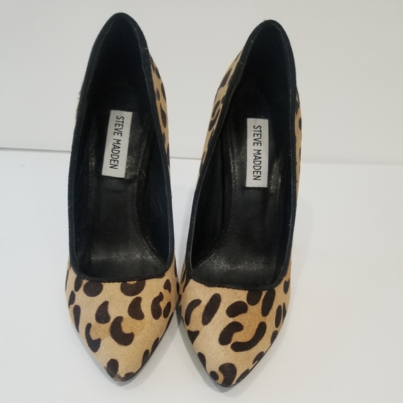 NWOT Steven Madden Leopard Calf Hair Pumps - Picture 3 of 11